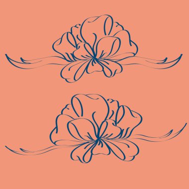 Set çekilmiş yay izole el renk arka plan üzerinde.