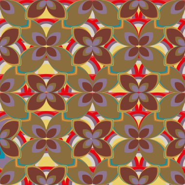 Yeni basit soyut geometrik seamless modeli ile arka plan için çiçekler