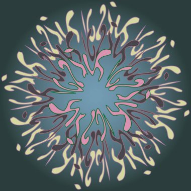 Yeni simetrik soyut mandala. Duvar kağıdı, desen dolgularını, web sayfaları, yüzey dokuları için dekoratif nesne-ebilmek var olmak kullanılmış.