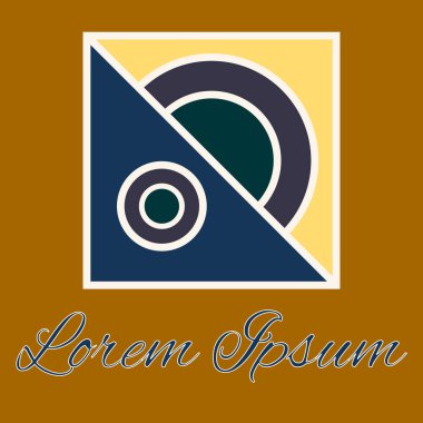 Geometrik çizgi logo. Tasarımınız için benzersiz doğrusal rozeti. Geometrik soyut şablon kavram simgesi.