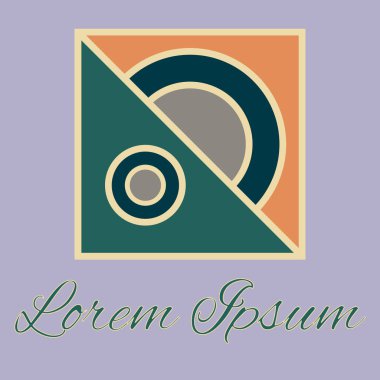 Geometrik çizgi logo. Tasarımınız için benzersiz doğrusal rozeti. Geometrik soyut şablon kavram simgesi.