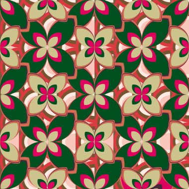 Yeni basit soyut geometrik seamless modeli ile arka plan için çiçekler