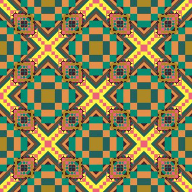 Geometrik etnik desen sorunsuz tasarım arka plan veya duvar kağıdı için