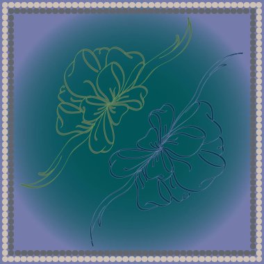 Set çekilmiş yay izole el renk arka plan üzerinde.