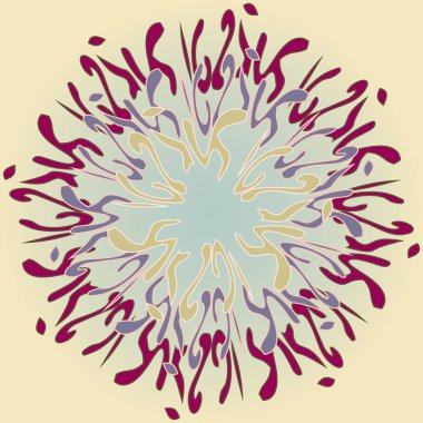 Yeni simetrik soyut mandala. Duvar kağıdı, desen dolgularını, web sayfaları, yüzey dokuları için dekoratif nesne-ebilmek var olmak kullanılmış.