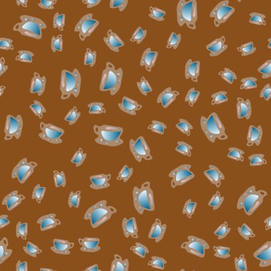 Bardak kahve veya çay arka plan seamless modeli üzerinde noktalı.