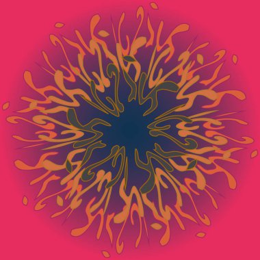 Yeni simetrik soyut mandala. Duvar kağıdı, desen dolgularını, web sayfaları, yüzey dokuları için dekoratif nesne-ebilmek var olmak kullanılmış.