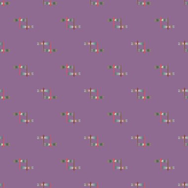 Dekoratif renkli seamless modeli ile şirin yusufçuk