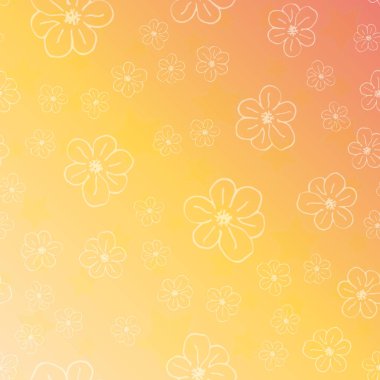 Yeni basit soyut geometrik seamless modeli ile çiçekler ve yıldızlar arka planı için