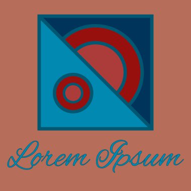 Geometrik çizgi logo. Tasarımınız için benzersiz doğrusal rozeti. Geometrik soyut şablon kavram simgesi.