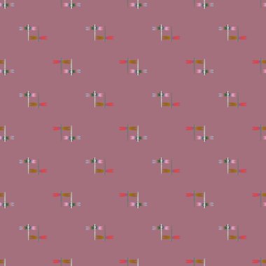 Dekoratif renkli seamless modeli ile şirin yusufçuk