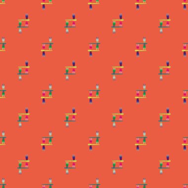 Dekoratif renkli seamless modeli ile şirin yusufçuk