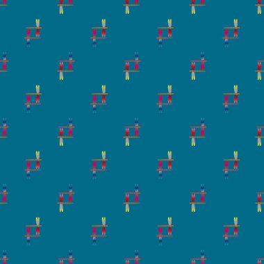 Dekoratif renkli seamless modeli ile şirin yusufçuk