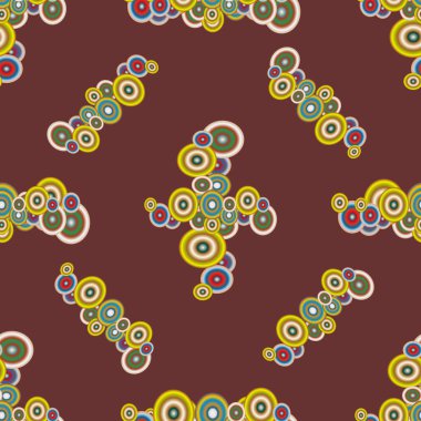 Soyut geometrik renkli seamless modeli daireler ile