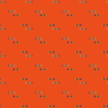 Dekoratif renkli seamless modeli ile şirin yusufçuk