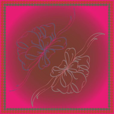 Set çekilmiş yay izole el renk arka plan üzerinde.