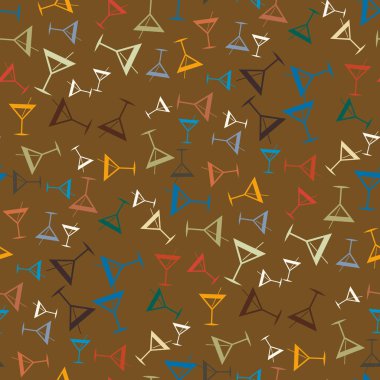 Tropik kokteyller renkli seamless modeli