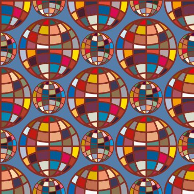 Renk seamless modeli ile işbirliği dünya küre.