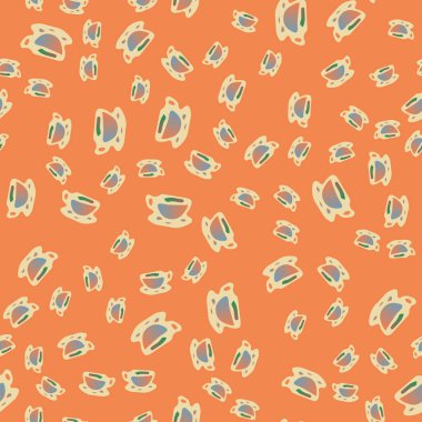 Bardak kahve veya çay arka plan seamless modeli üzerinde noktalı.