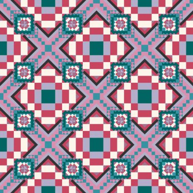 Geometrik etnik desen sorunsuz tasarım arka plan veya duvar kağıdı için