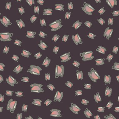 Bardak kahve veya çay arka plan seamless modeli üzerinde noktalı.