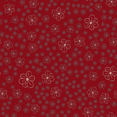 Yeni basit soyut geometrik seamless modeli ile arka plan için çiçekler