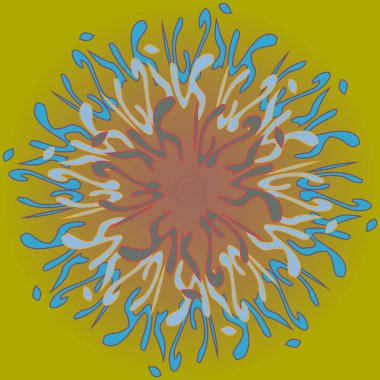 Yeni simetrik soyut mandala. Duvar kağıdı, desen dolgularını, web sayfaları, yüzey dokuları için dekoratif nesne-ebilmek var olmak kullanılmış.