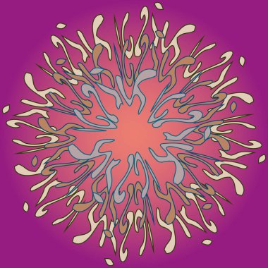 Yeni simetrik soyut mandala. Duvar kağıdı, desen dolgularını, web sayfaları, yüzey dokuları için dekoratif nesne-ebilmek var olmak kullanılmış.