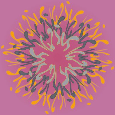 Yeni simetrik soyut mandala. Duvar kağıdı, desen dolgularını, web sayfaları, yüzey dokuları için dekoratif nesne-ebilmek var olmak kullanılmış.