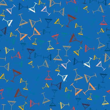 Tropik kokteyller renkli seamless modeli
