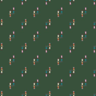 Dekoratif renkli seamless modeli ile şirin yusufçuk