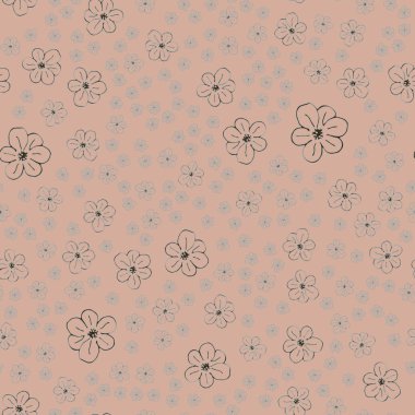 Yeni basit soyut geometrik seamless modeli ile arka plan için çiçekler