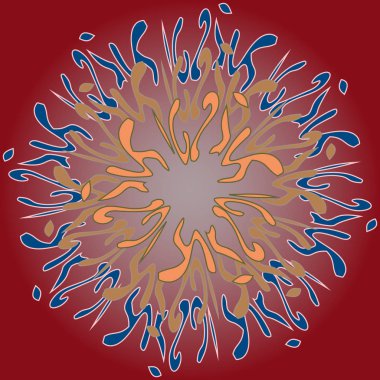 Yeni simetrik soyut mandala. Duvar kağıdı, desen dolgularını, web sayfaları, yüzey dokuları için dekoratif nesne-ebilmek var olmak kullanılmış.