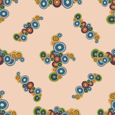 Soyut geometrik renkli seamless modeli daireler ile