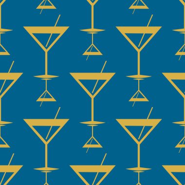 Tropik kokteyller renkli seamless modeli