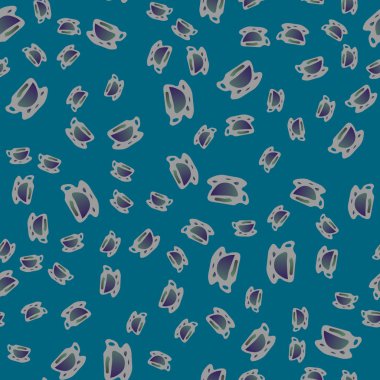 Bardak kahve veya çay arka plan seamless modeli üzerinde noktalı.