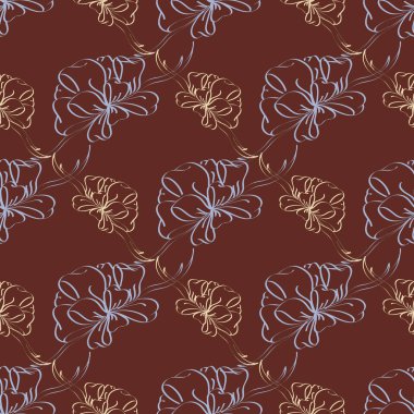 Çok renkli yay ve kurdeleler parlak seamless modeli.