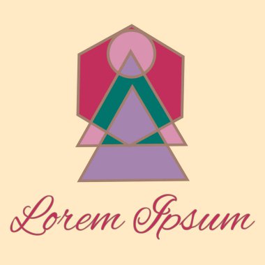 Geometrik çizgi logo. Tasarımınız için benzersiz doğrusal rozeti. Geometrik soyut şablon kavram simgesi.