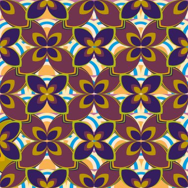 Yeni basit soyut geometrik seamless modeli ile arka plan için çiçekler