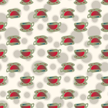 Bardak kahve veya çay arka plan seamless modeli üzerinde noktalı.