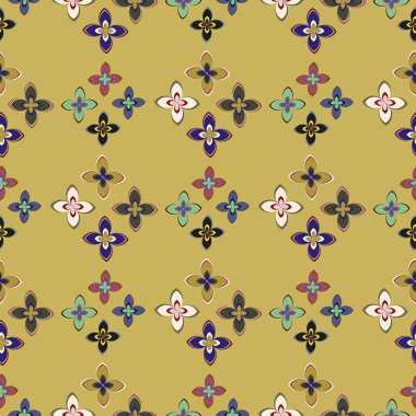 Yeni basit soyut geometrik seamless modeli ile arka plan için çiçekler