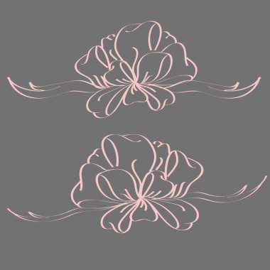 Set çekilmiş yay izole el renk arka plan üzerinde.