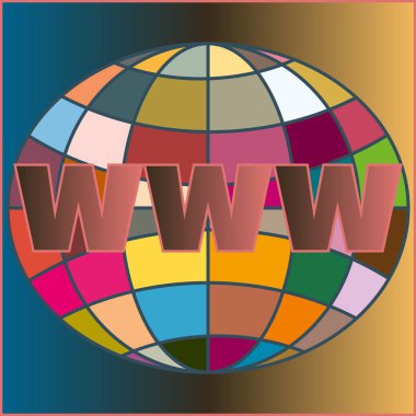 Dünya Www. Seo ve tarayıcı geliştirme sembolü.