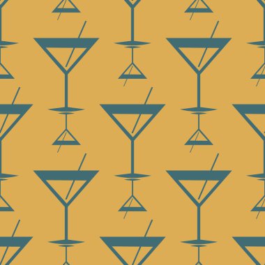 Tropik kokteyller renkli seamless modeli