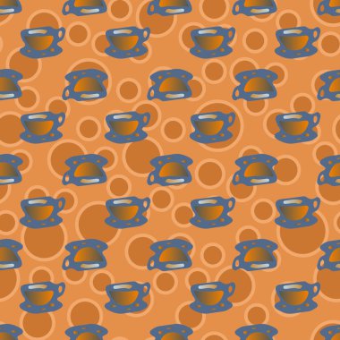 Bardak kahve veya çay arka plan seamless modeli üzerinde noktalı.