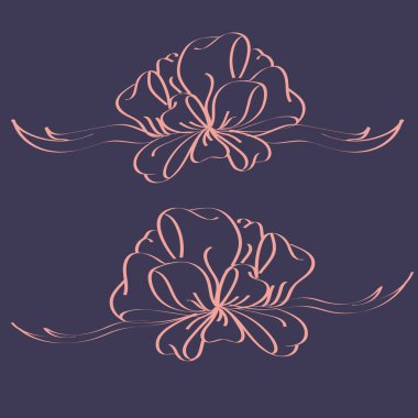 Set çekilmiş yay izole el renk arka plan üzerinde.