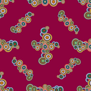 Soyut geometrik renkli seamless modeli daireler ile