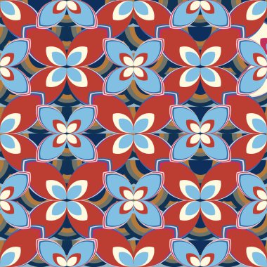 Yeni basit soyut geometrik seamless modeli ile arka plan için çiçekler