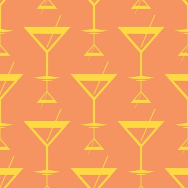 Tropik kokteyller renkli seamless modeli