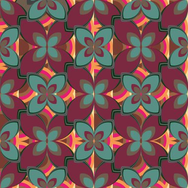 Yeni basit soyut geometrik seamless modeli ile arka plan için çiçekler